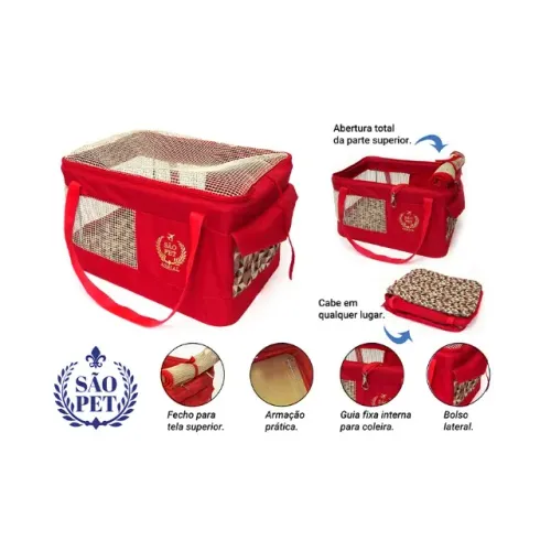 Bolsa Para Pet São Pet Cão e Gato - Até 15kg Nova