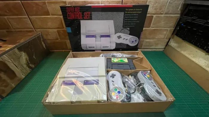 Videogame Super Nintendo Completo Na Caixa + 5 Cartuchos