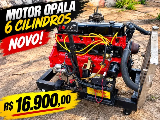 Motor Opala 6 Cilindros Novo Completo
