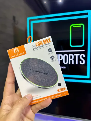 CARREGADOR SEM FIO INDUTIVO DE LIGA DE ZINCO 20W - H'MASTOM