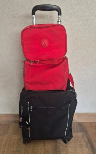 Mochila Kippling Rodinha Infantil + Lancheira + Estojo
