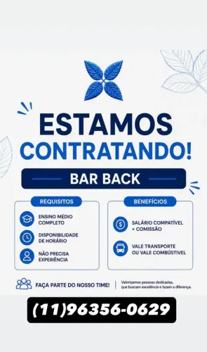Vaga de Bar Back 