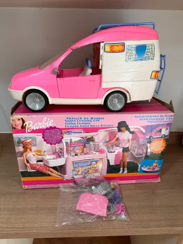 Trailer da Barbie anos 90 MATTEL - c/ som e luzes funcionando