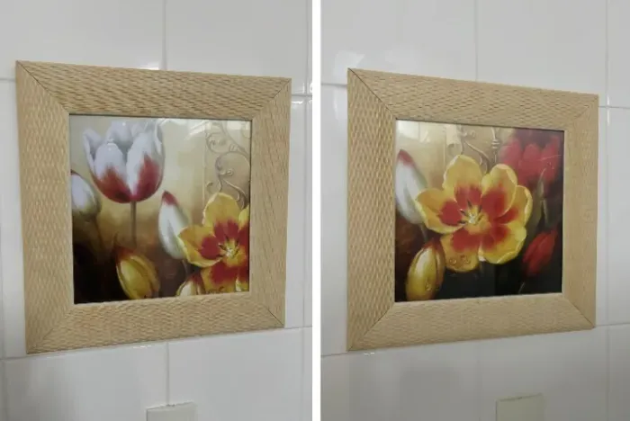 Quadros Decorativos com Vidro (Conjunto com 2) - 43 cm por 43 cm