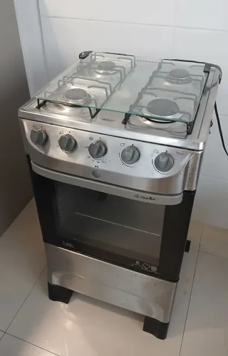 Fogao 4 bocas inox escovado