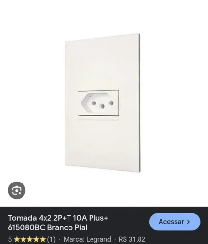 Tomada pial Legrand plus.
