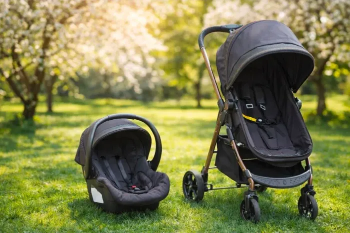 Carrinho +Bebê Conforto seminovo Galzerano