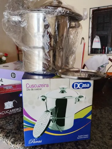 Cuscuzeiras e açucareiro inox 