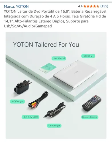 Leitor de Dvd Portátil