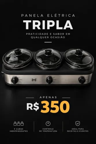 Panela elétrica tripla