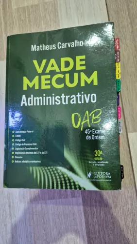 Vade Mecum administrativo 2025 já marcado 2ª fase exame de ordem OAB