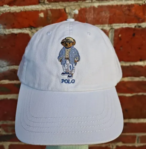 Boné Polo Ralph Lauren Bear Vintage com fita de Couro 