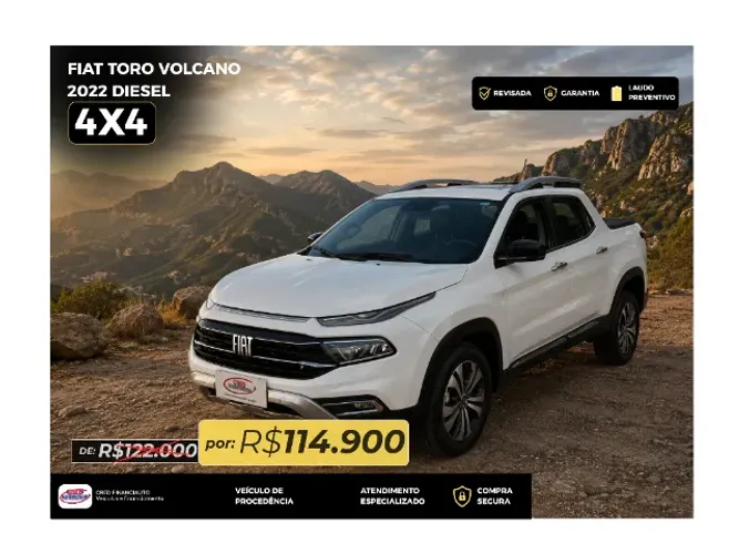 Fiat Toro Volcano 2.0 16V 4X4 TB Diesel Aut. 2022