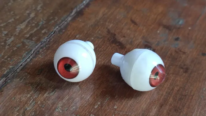 Olhos para BJD vermelho 15mm acrílico