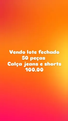 Lote fechado 50 peças caixas e shorts
