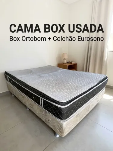Cama box casal usada