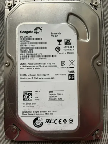 HD Seagate Barracuda 500GB SATA 7200 RPM