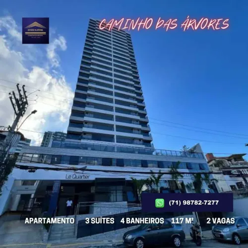 APARTAMENTO 3 SUÍTES, 114M², NO CAMINHO DAS ÁRVORES