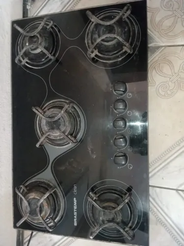 Cooktop 5 Bocas Brastemp Clean + Tampo de Granito