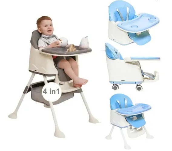 Cadeirinha de alimentação 4 em 1 azul