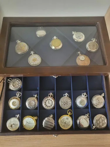 Coleção de relógios históricos de bolso