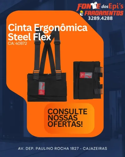 Cinta ergonômica para lombar Steel Flex - Fonte dos Epis