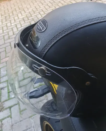 Capacete Bieffe b45, marrom e preto