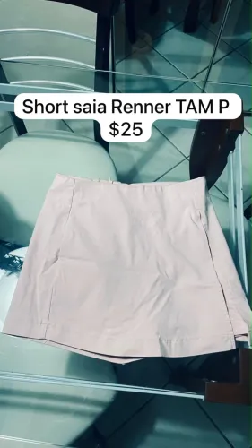 Short saia Rosa Renner TAM P 