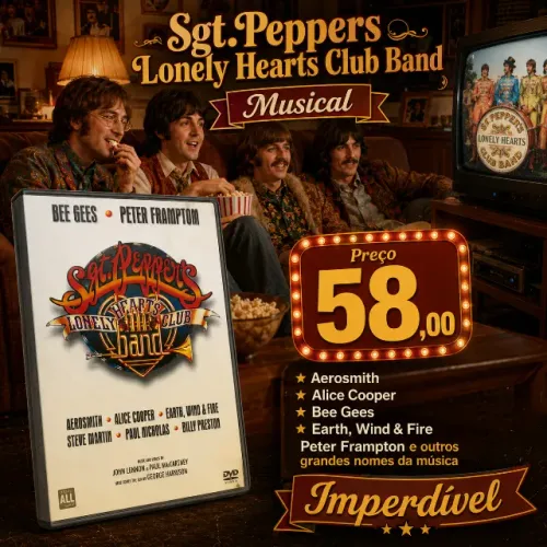 DVD do filme musical "Sgt. Pepper's Lonely Hearts Club Band"