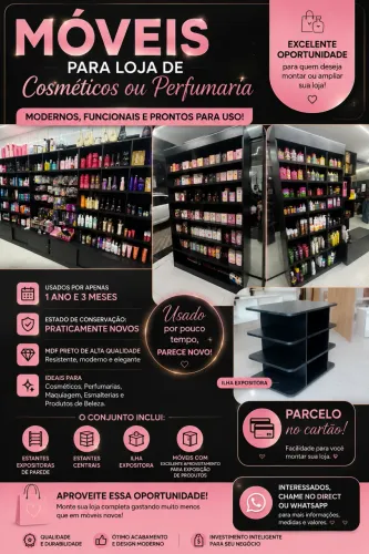 Móveis para loja de cosméticos ou perfumaria 