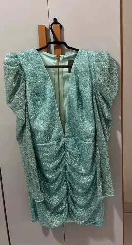 Vestido Curto de Paitê Azul Fabulous Agilita 