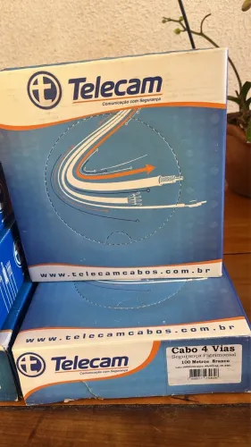 Cabo Telecam para Alarmes - 4 ou 6 Vias - 100 Metros