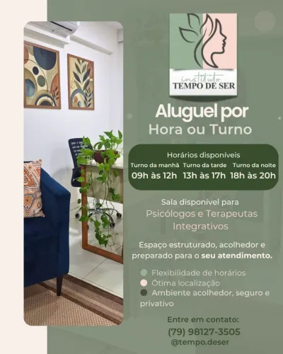 Aluguel de salas para terapeutas