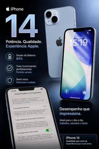 IPHONE 14, 128GB, SEMINOVO