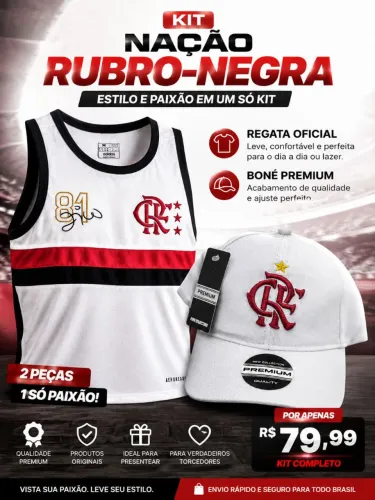 Kit Flamengo torcedor 