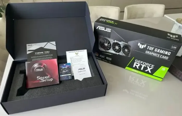Placa de Vídeo Asus RTX 3060 Ti TUF OC LHR V2 8GB 