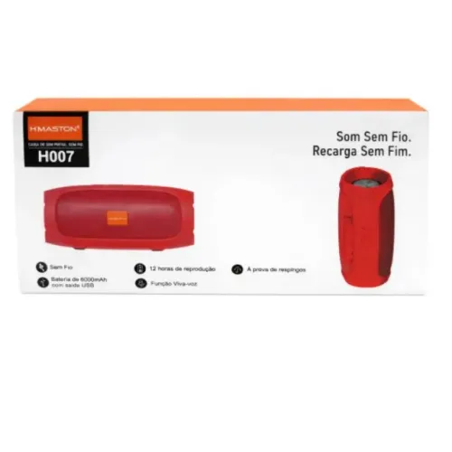 Caixa de Som Bluetooth Portátil H007 Grave Forte USB