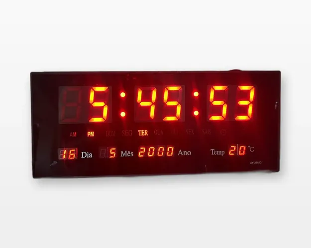 2 relógios de parede digitais LED à venda (Lelong LE-2111 e XY-3615D)