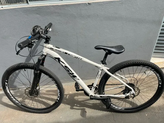 Bicicleta Aro 29 KSW 21v Freio A Disco Câmbios Shimano - Branco 19<br>