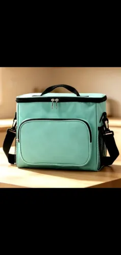 Bolsa térmica média portátil marmita viagem trabalho academia com alça