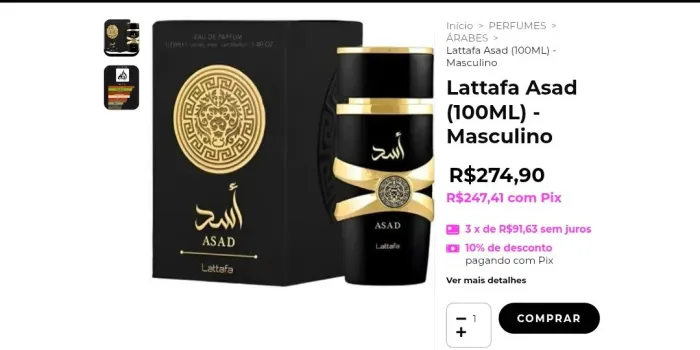 Perfume arabe 