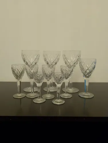 Jogo de taças de cristal