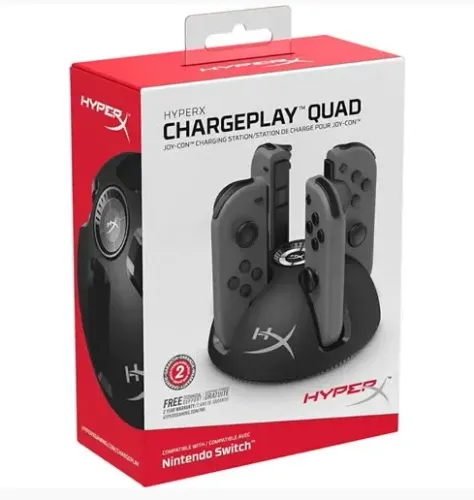 Carregador Hyper X ChargePlay Quad Preto Nintendo Switch - Hyperx