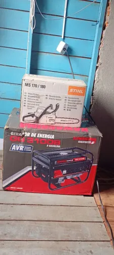 Vendo gerador de energia Kawashima e motoserra Stihl (novos, nunca foram usados)