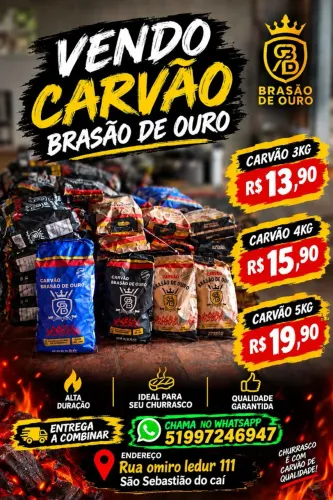 Carvão brasão de ouro
