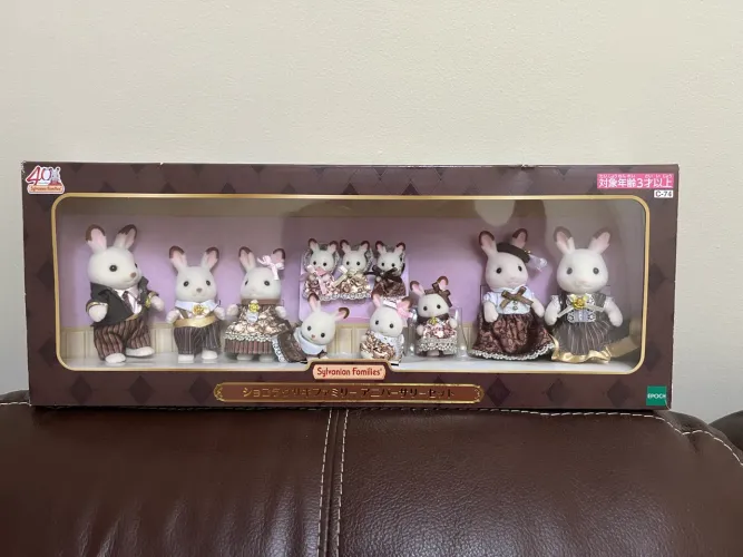 sylvanian families especial 40 anos coelhos chocolate