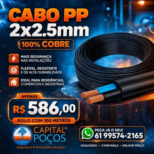 Cabo PP 2x2.5mm