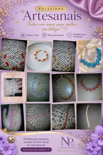 Pulseira Feminina Delicada | Artesanal | Banhada a Ouro