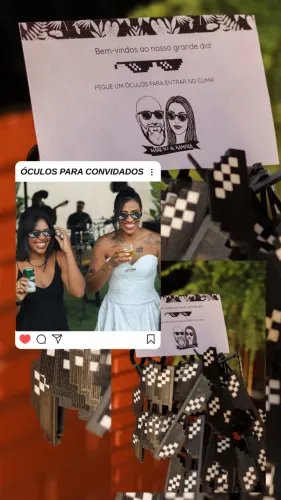 casamento. óculos personalizados para convidados
