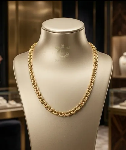 Corrente Elo Direito Esquerdo em Ouro 18k 750